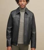 Men's genuine lambskin leather jacket leather motorcycle biker racer style jacket-cl-m215