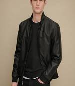 Men's genuine lambskin leather jacket leather motorcycle biker racer style jacket-cl-m217