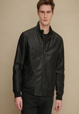 men's genuine lambskin leather biker jacket classic moto zip style authentic authentic 3