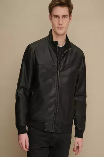 men's genuine lambskin leather biker jacket classic moto zip style authentic authentic