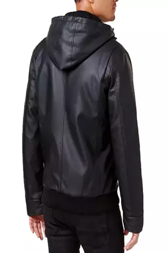men's genuine lambskin leather biker jacket classic moto zip style authentic genuine