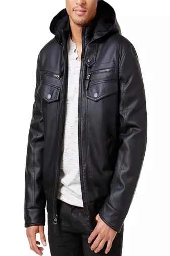 men's genuine lambskin leather biker jacket classic moto zip style authentic genuine