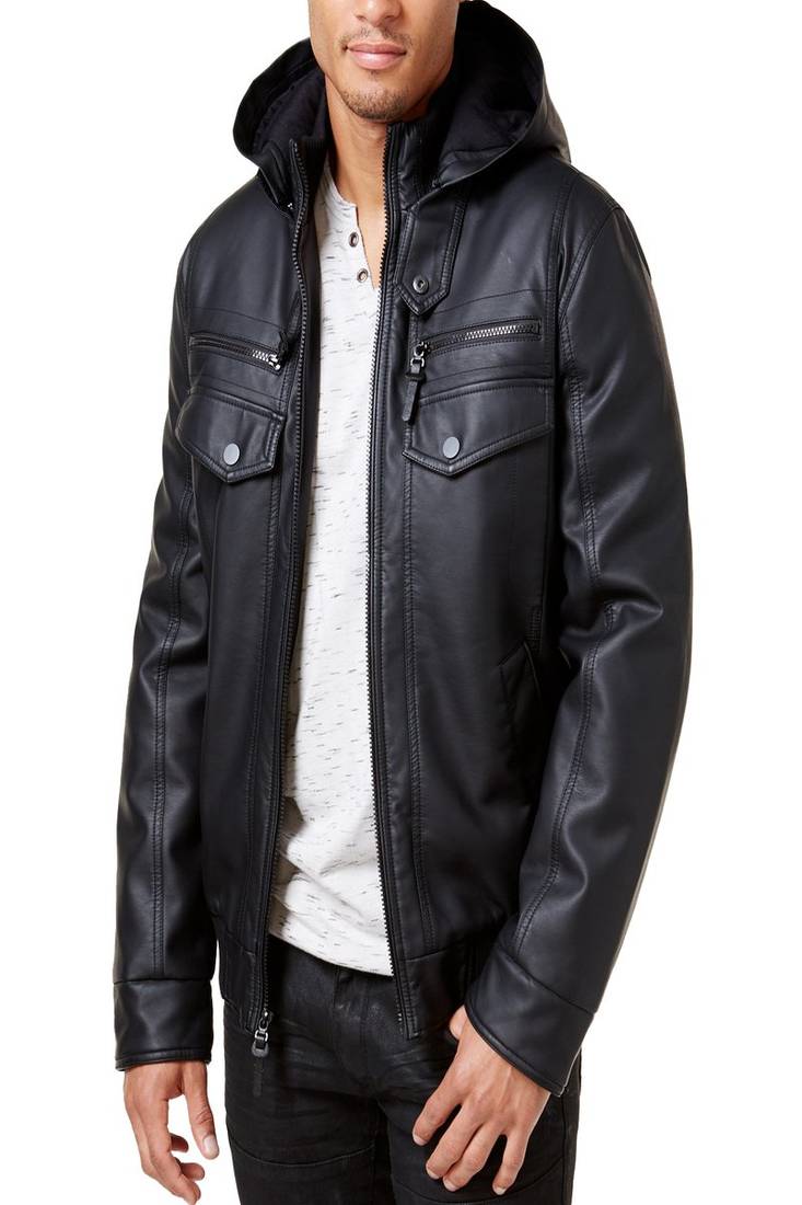 Men's genuine lambskin leather jacket leather motorcycle biker racer style jacket-cl-m218