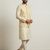 Gold banarasi dupion premium designer festive wear kurta pyjama with jacket set