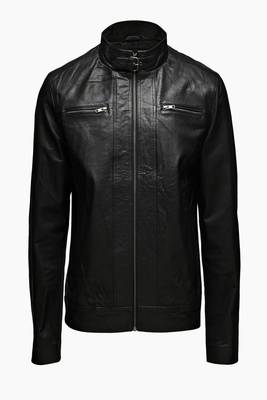 men's genuine lambskin leather biker jacket classic moto zip style authentic refined 2