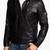 Men's genuine lambskin leather jacket leather motorcycle biker racer style jacket-cl-m221