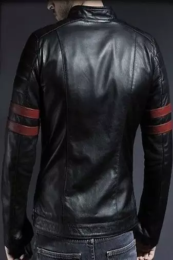men's genuine lambskin leather biker jacket classic moto zip style authentic versatile