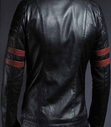 Men's genuine lambskin leather jacket leather motorcycle biker racer style jacket-cl-m224