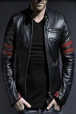 men's genuine lambskin leather biker jacket classic moto zip style authentic versatile 1