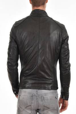 men's genuine lambskin leather biker jacket classic moto zip style authentic timeless 2
