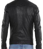 Men's genuine lambskin leather jacket leather motorcycle biker racer style jacket-cl-m226