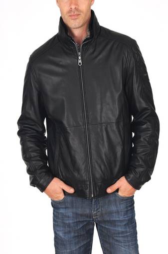 men's genuine lambskin leather biker jacket classic moto zip style authentic luxury