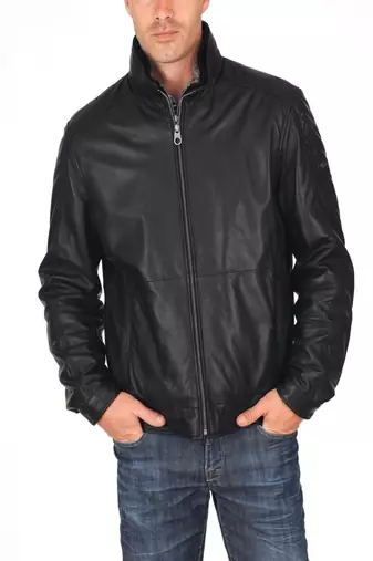men's genuine lambskin leather biker jacket classic moto zip style authentic luxury