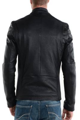 men's genuine lambskin leather biker jacket classic moto zip style authentic elite 2