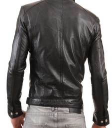 Men's genuine lambskin leather jacket leather motorcycle men's slim fit leather jacket-cl-m230