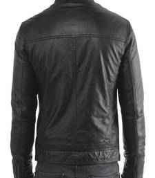Men's genuine lambskin leather jacket leather stand collar men's slim fit leather jacket-cl-m232