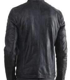Men's genuine lambskin leather jacket leather moto men's slim fit leather jacket-cl-m233
