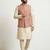 Gold banarasi dupion premium designer festive wear kurta pyjama with jacket set