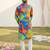 Multi cotton digital print premium designer festive wear kurta trouser set