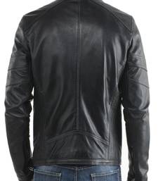 Men's genuine lambskin leather jacket leather moto men's slim fit leather jacket-cl-m236
