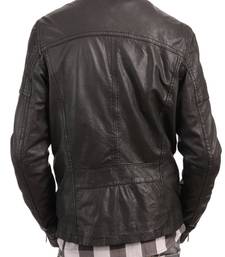 Men's genuine lambskin leather jacket leather moto men's slim fit leather jacket-cl-m237