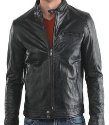 Men's genuine lambskin leather jacket leather moto men's slim fit leather jacket-cl-m241