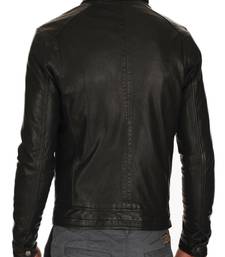 Men's genuine lambskin leather jacket leather moto men's slim fit leather jacket-cl-m242