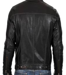 Men's genuine lambskin leather jacket leather moto men's slim fit leather jacket-cl-m244