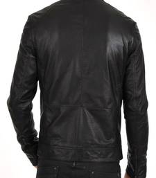 Men's genuine lambskin leather jacket leather moto men's slim fit leather jacket-cl-m245