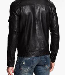 Men's genuine lambskin leather jacket leather moto men's slim fit leather jacket-cl-m247