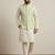 Beige banarasi dupion premium designer festive wear kurta pyjama with jacket set