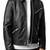 Men's genuine lambskin leather jacket leather moto men's slim fit leather jacket-cl-m252