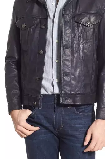 men's genuine lambskin leather biker jacket classic zip up style elite