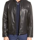 men's genuine lambskin leather biker jacket classic zip up style select