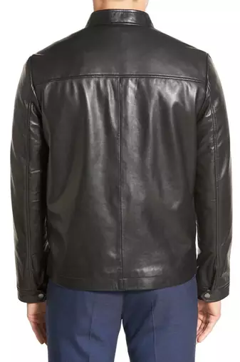 men's genuine lambskin leather biker jacket classic zip up style select