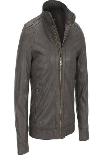men's genuine lambskin leather biker jacket classic zip up style signature