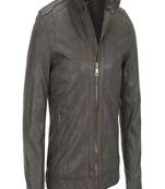 men's genuine lambskin leather biker jacket classic zip up style signature