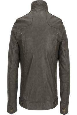 men's genuine lambskin leather biker jacket classic zip up style signature 2