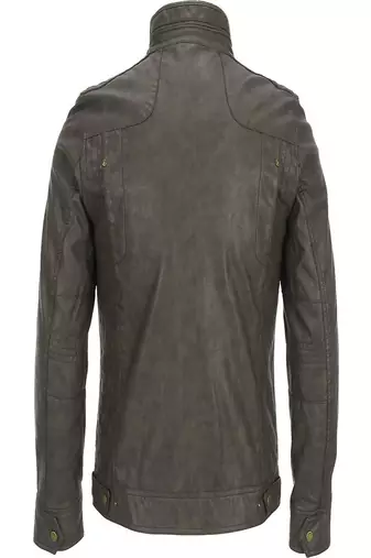 men's genuine lambskin leather biker jacket classic zip up style signature