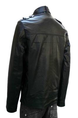 men's genuine lambskin leather biker jacket classic zip up style unique 2