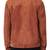 Men's genuine lambskin leather jacket orange suede snap button  men's leather shirt-cl-m259