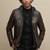 Men's genuine lambskin leather jacket black hood style  men's leather jacket cl-m261