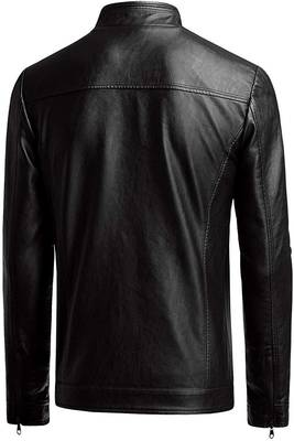 men's black lambskin leather biker jacket classic moto zip style premium top grade 2