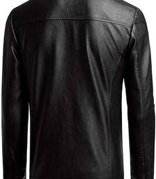 Men's black genuine lambskin leather motorcycle jacket slim fit designer men biker jacket-l198