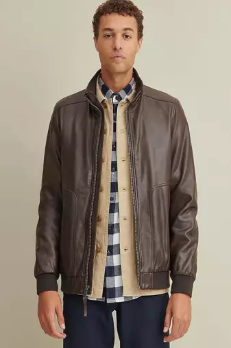 men's genuine lambskin leather biker jacket classic zip up style original