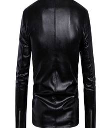 Men's genuine lambskin leather jacket leather moto men's slim fit leather jacket-cl-m267