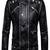 Men's genuine lambskin leather jacket leather moto men's slim fit leather jacket-cl-m267