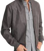 men's genuine lambskin leather biker jacket classic zip up style fine