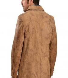 Men's leather blazer coat soft genuine lambskin real leather jacket coat brown cl-m269