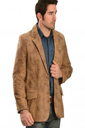 Men's leather blazer coat soft genuine lambskin real leather jacket coat brown cl-m269
